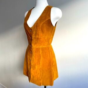 Vintage suede vest/mini dress